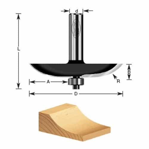 Timberline 460-13 Cove Raised Panel 1/2 Shank - Ace Tool Group - Timberline