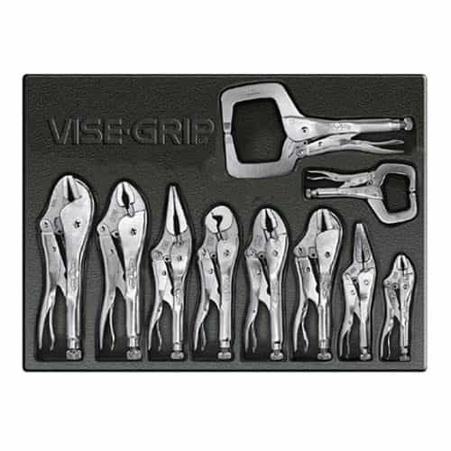 Irwin 1078TRAY Vise-Grip Locking Pliers Set With Tray 10-Piece