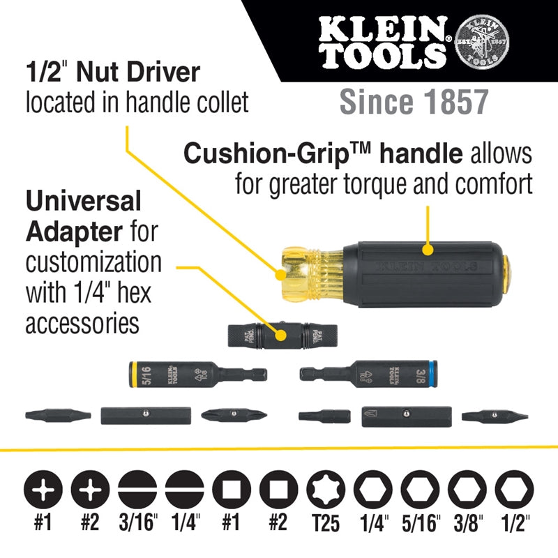 Klein 32500HD 11-in-1 Impact Rated Driver - Ace Tool Group - Klein