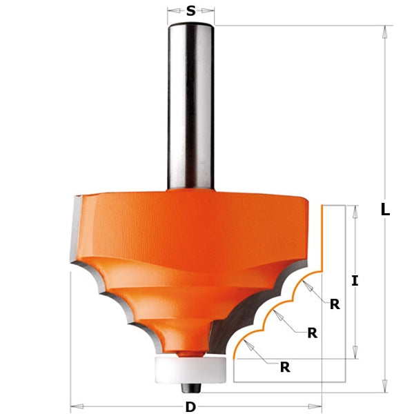 Cmt 880.521.11 Solid Surface Decorative Edge Bit - Ace Tool Group - CMT