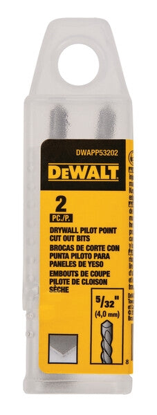 Dewalt Dwapp53202 5/32In Drywall Pilot Point Cut Out Bit 2 - Ace Tool Group - DeWalt