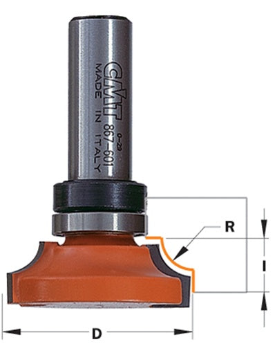 CMT 867.501.11B Molding Bit, 5/32-Inch Radius, 1/2-Inch Shank - Ace Tool Group - CMT