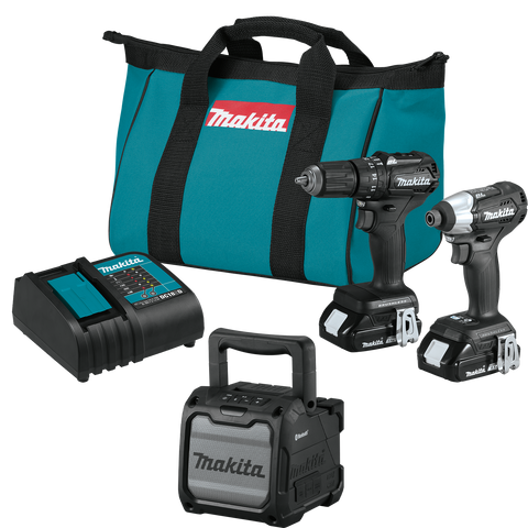 Makita CX203SYBXRM 18V LXT® Lithium-Ion Sub-Compact Brushless Cordless 2-Pc. Combo Kit with Job Site Speaker (1.5Ah) - Ace Tool Group - Makita
