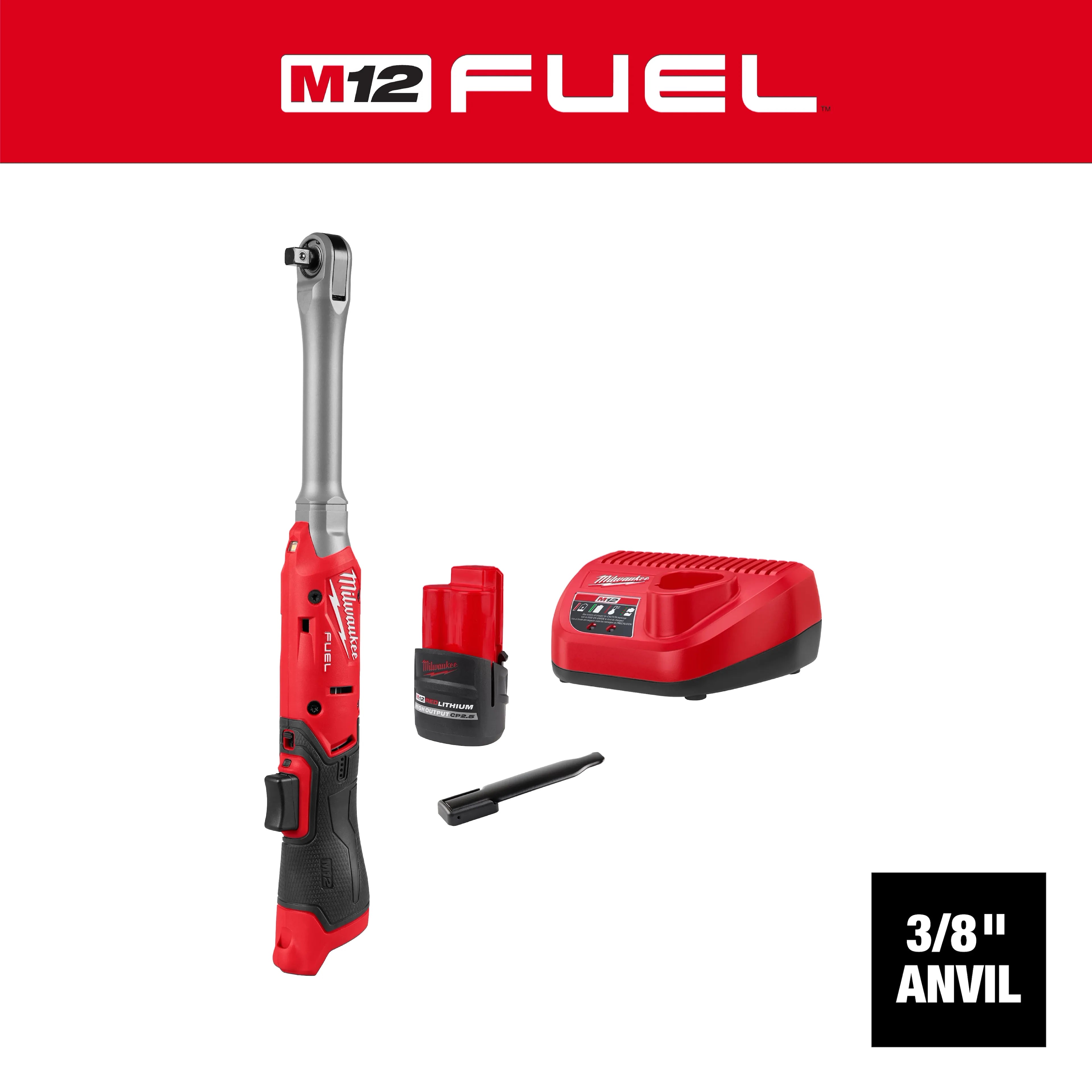 Milwaukee 3059-21 M12 FUEL 3/8" EXTENDED REACH RATCHET KIT - Ace Tool Group - milwaukee