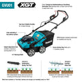 Makita GVU01SM 40V max XGT Brushless Cordless 15" Dethatcher / Scarifier Kit (4.0Ah) - Ace Tool Group - Makita