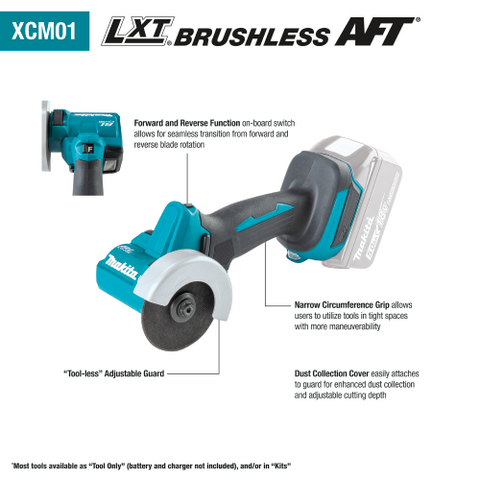 Makita 18V LXT Lithium-Ion Brushless Cordless 3" Cut-Off Tool (Tool Only) - Ace Tool Group - Makita