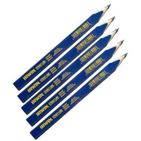 Irwin 66305SL Strait-Line Carpenter'S Pencil Medium Lead Box Of 72 (66305Sl) - Ace Tool Group - Irwin