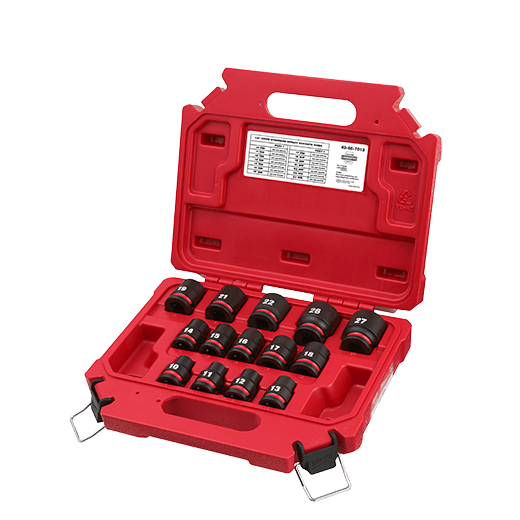 Milwaukee 49-66-7013 14PCSHOCKWAVE Impact Duty 1/2" Drive Metric Standard 6 Point Socket Set - Ace Tool Group - Milwaukee