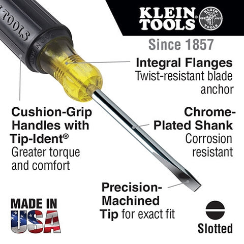 Klein 600-6 5/16 in. Screwdriver 6 in. SQ Shank - Ace Tool Group - Klein