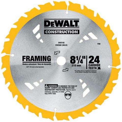 Dewalt Dw3192 Construction 7-1/4" 18T Thin Kerf Saw Blade (5 Pack) - Ace Tool Group - DeWalt