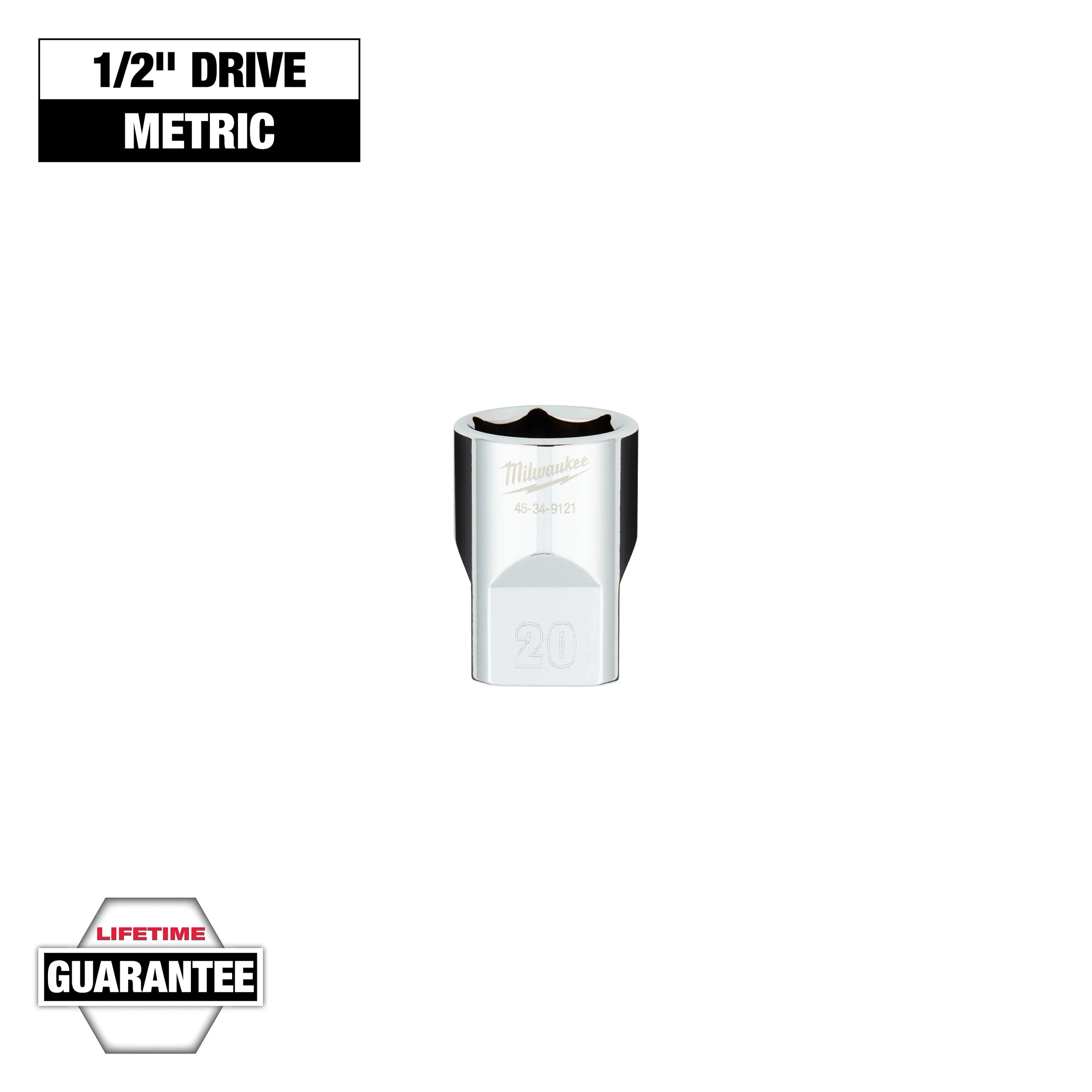 Milwaukee 45-34-9121 1/2" DRIVE 20MM SOCKET - Ace Tool Group - Milwaukee