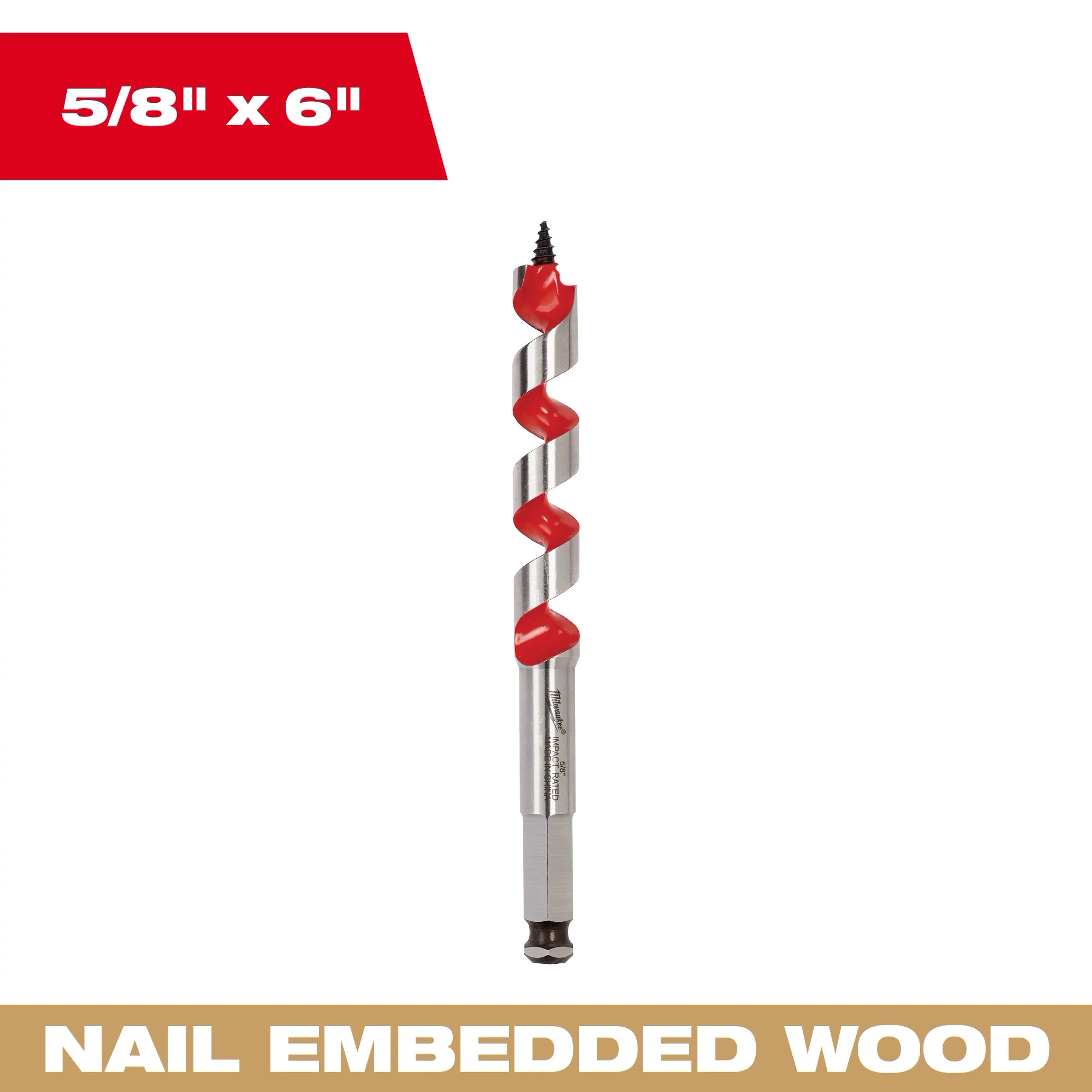 Milwaukee 48-13-0623 5/8" x 6" Ship Auger Bit - Ace Tool Group - Milwaukee