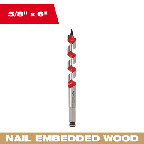 Milwaukee 48-13-0623 5/8" x 6" Ship Auger Bit