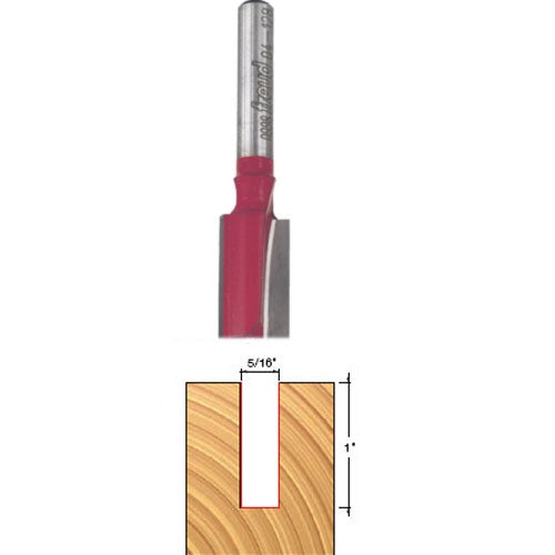 Freud Tools 5/16" (Dia.) Double Flute Straight Bit (Double Grind) - Ace Tool Group - Freud