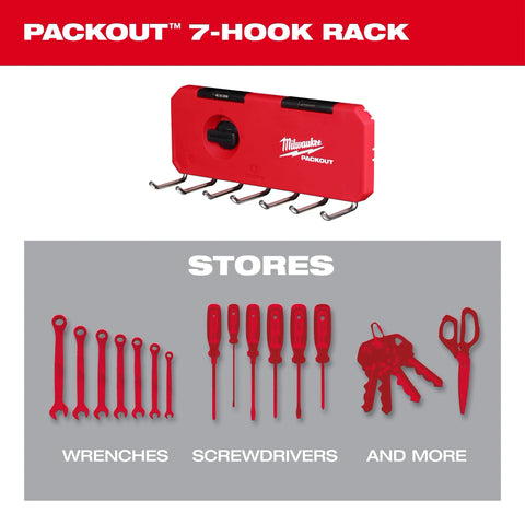 Milwaukee 48-22-8329 PACKOUT 7-Hook Rack - Ace Tool Group - Milwaukee