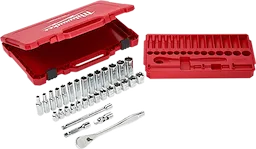 Milwaukee 48-22-9508 3/8 in. Drive Metric Ratchet and Socket Mechanics Tool Set (32-Piece) - Ace Tool Group - Milwaukee