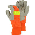 Majestic 1960 Winter Lined Leather Palm Gloves Hi-Viz - Ace Tool Group - Majestic