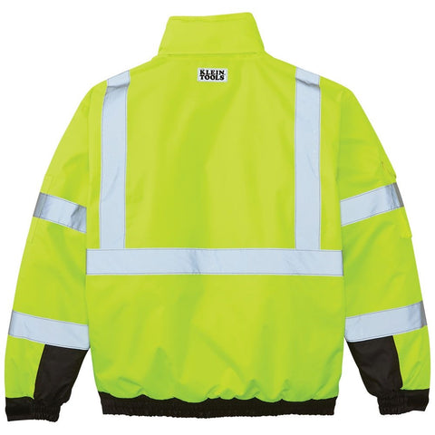Klein Tools 60364 High-Visibility Bomber Jacket, L - Ace Tool Group - Klein
