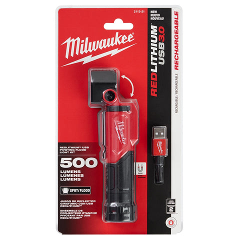 Milwaukee 2113-21 USB Pivoting Flashlight - Ace Tool Group - Milwaukee