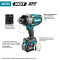Makita GWT03Z 40V max XGT 4-Speed High-Torque 1/2" Sq. Drive Impact Wrench - Ace Tool Group - Makita
