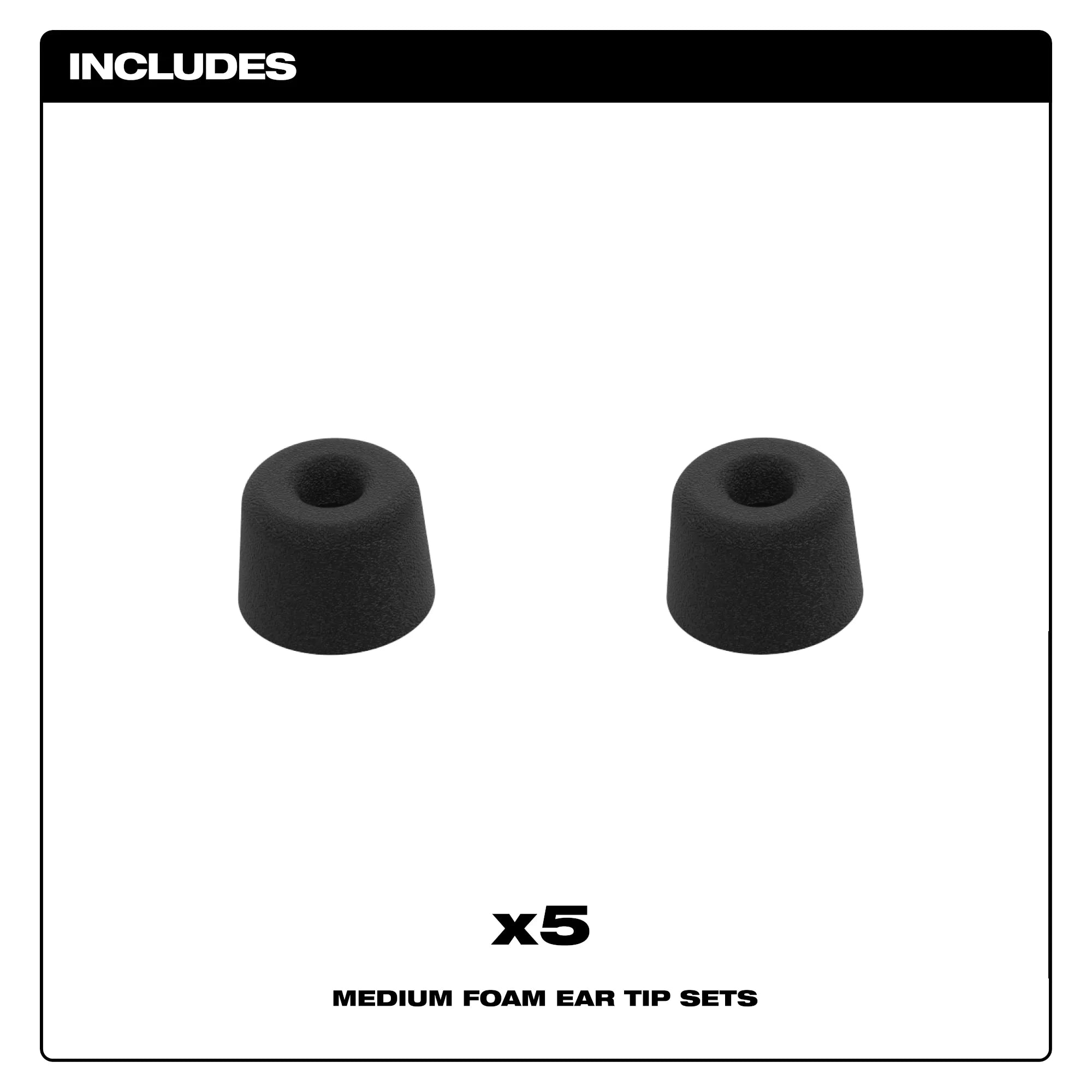 Milwaukee 49-16-0103 Jobsite Earbuds Foam Ear Tip Kit - M - Ace Tool Group - Milwaukee