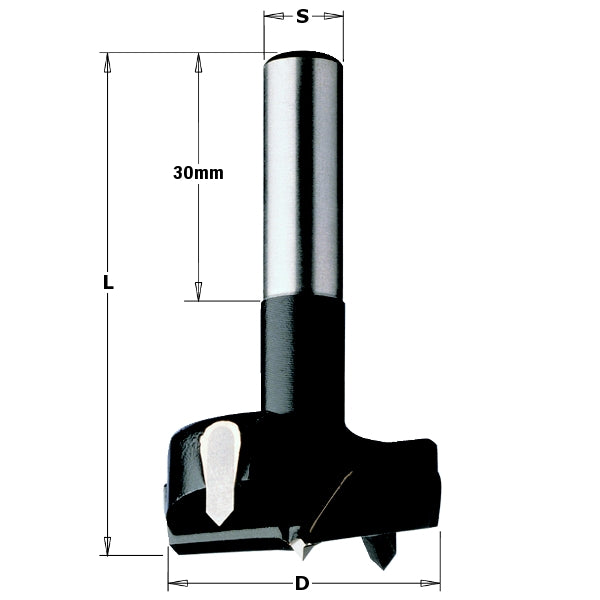 CMT 392.250.11 Hinge Boring Bit, 25mm Diameter - Ace Tool Group - CMT