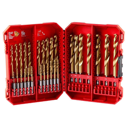 Milwaukee 48-89-4862 SHOCKWAVE Impact Duty RED HELIX Titanium Metric Drill Bit  Set - 29PC - Ace Tool Group - Milwaukee
