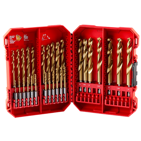 Milwaukee 48-89-4862 SHOCKWAVE Impact Duty RED HELIX Titanium Metric Drill Bit  Set - 29PC