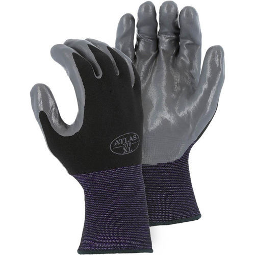 Majestic 3261 Atlas Gray Nitrile Palm Dipped Gloves - Ace Tool Group - Majestic