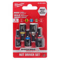 Milwaukee 49-66-4563 SHOCKWAVE Insert Nut Driver Set (5 PC) - Ace Tool Group - Milwaukee