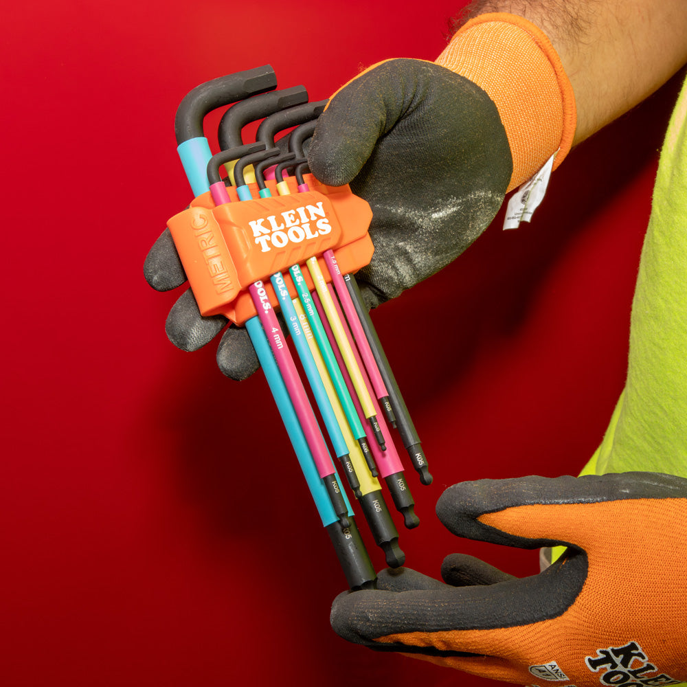 Klein BLS9M Metric Hex Key Set, 9 Pc - Ace Tool Group - Klein