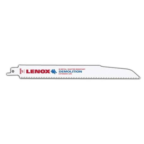 Lenox Demolition Reciprocating Saw Blade With Power Blast Technology Bi-Metal 9-Inch 6 Tpi 2/Pk - Ace Tool Group - Lenox