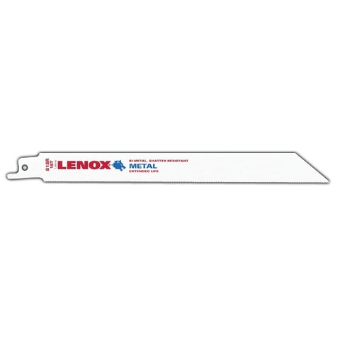 Lenox Tools Metal Cutting Reciprocating Saw Blade with Power Blast Technology Bi-Metal 8-Inch 18 Tpi 5/Pk - Ace Tool Group - Lenox