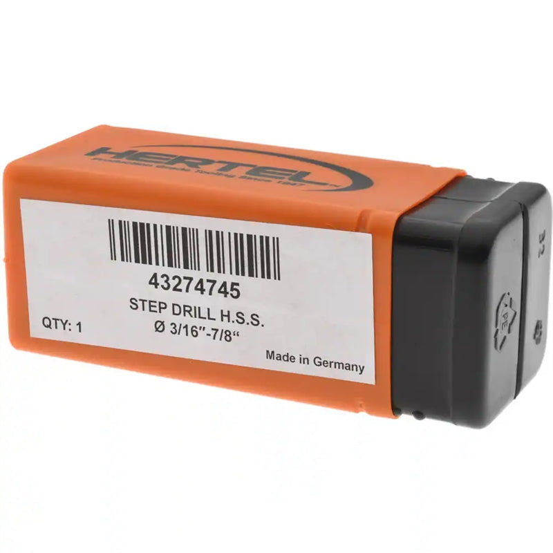 Hertel Step Drill Bit: 3/8" Shank Dia, High Speed Steel, 12 Hole Sizes - Ace Tool Group - Hertel