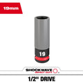 Milwaukee 49-66-7804 SHOCKWAVE Impact Duty 1/2 Drive 19MM Metric Lug Nut Wheel Socket - Ace Tool Group - Milwaukee