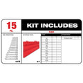 Milwaukee 48-22-9413 15pc Flex Ratchet Set - SAE - Ace Tool Group - Milwaukee