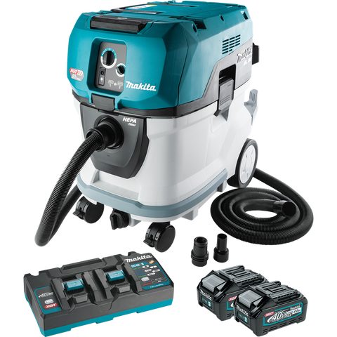Makita 80V max (40V max X2) XGT 10Gal HEPA Vacuum Kit Wet & Dry w/ AWSÃ‚Â®, (4.0Ah) - Ace Tool Group - Makita