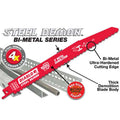 Diablo Tools 12" 14/18Tpi Bi-Metal Reciprocating Saw Blade For Medium Metal - Ace Tool Group - Diablo