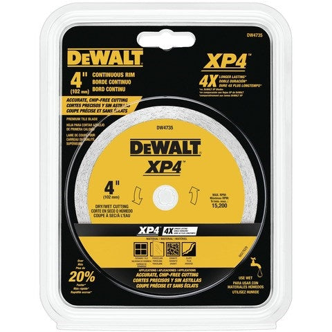 Dewalt Dw4735 4" Porcelain Tile Blade - Ace Tool Group - DeWalt