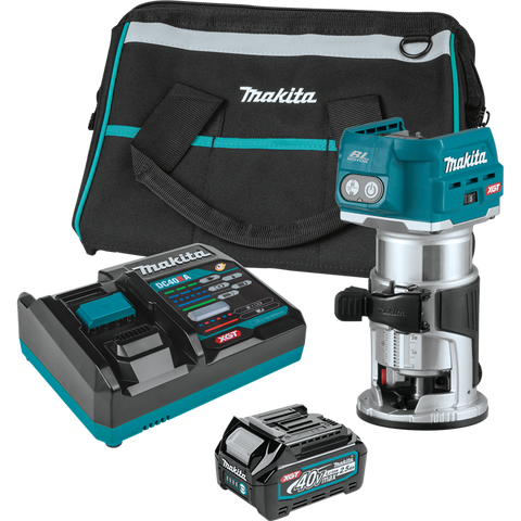 Makita GTR01D1 40V max XGT Brushless Cordless Compact Router Kit (2.5Ah) - Ace Tool Group - Makita