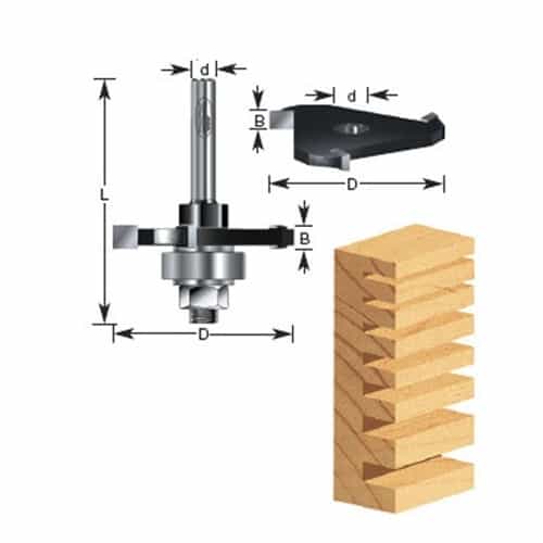 Timberline 270-14 5/32 Kerf 3 Wing Slotting Assm - Ace Tool Group - Timberline