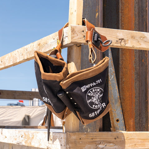Klein Tools 5816LFR Flame-Resistant Canvas Bolt Bag - Ace Tool Group - Klein
