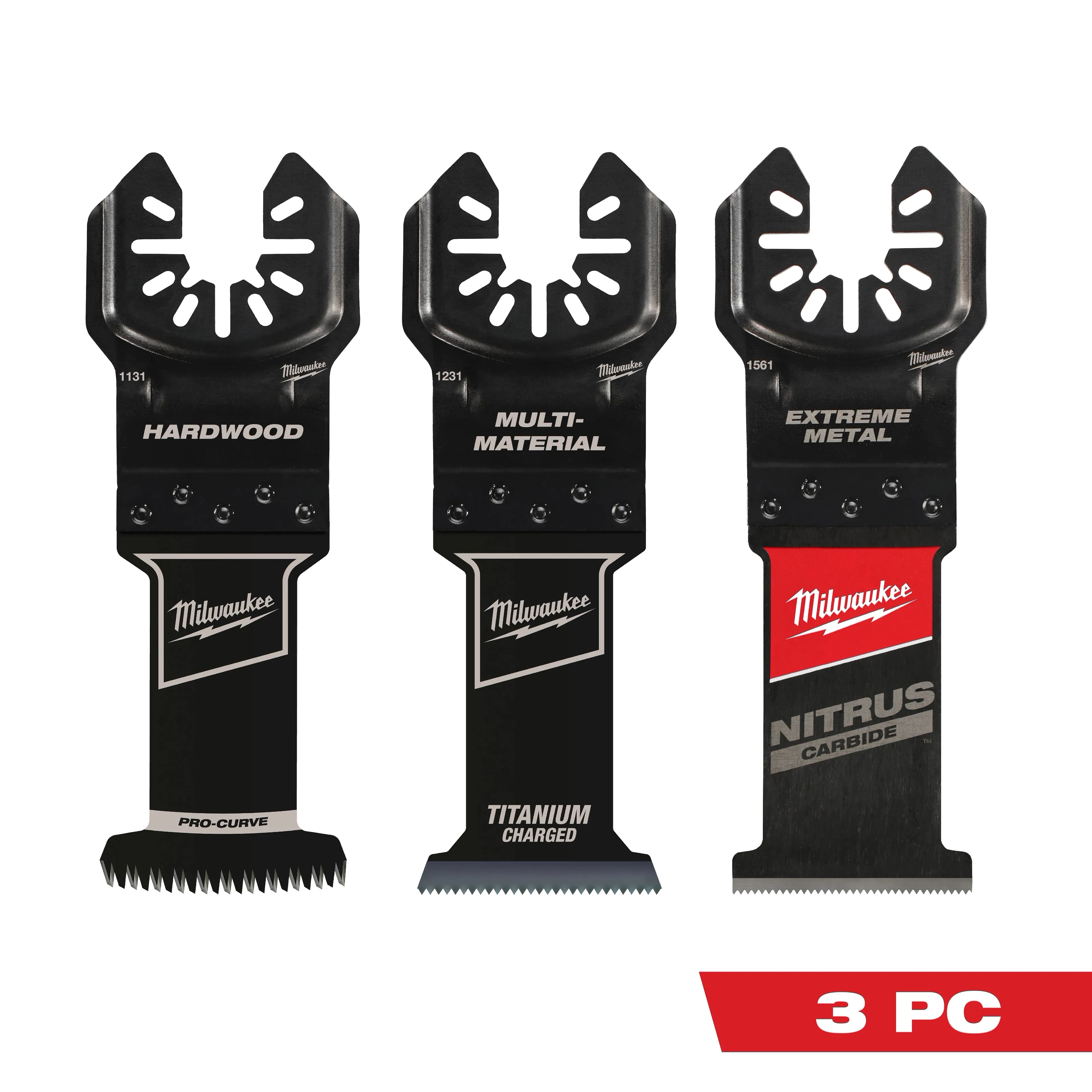 Milwaukee 49-10-9001 3PC Multi-tool Blade Variety Pack - Ace Tool Group - Milwaukee