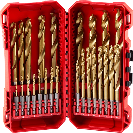Milwaukee 48-89-4861 SHOCKWAVE Impact Duty RED HELIX Titanium Metric Drill Bit  Set - 25PC - Ace Tool Group - Milwaukee