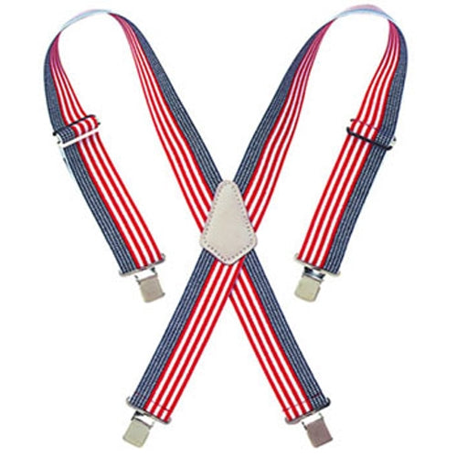 Clc 110Usa  2 Inch Wide Elastic Work Suspenders - Usa Flag - Ace Tool Group - CLC