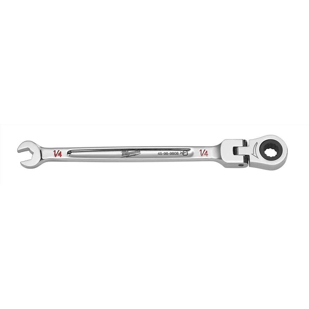 Milwaukee 45-96-9808 1/4in. Flex Head Combination Wrench - Ace Tool Group - Milwaukee