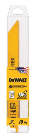 Dewalt Dwar1810B25 8In 10Tpi Stgt Bk Bld-25 - Ace Tool Group - DeWalt