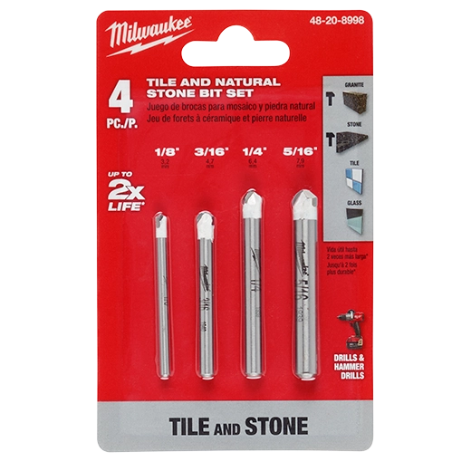 Milwaukee 48-20-8998 4PC  Natural Stone Bit Set 5 Pack - Ace Tool Group - Milwaukee