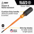 Klein 6916INS Slim-Tip Insulated Screwdriver, 6 in. Shank - Ace Tool Group - Klein