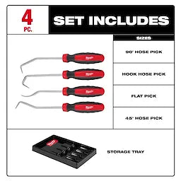 Milwaukee 48-22-9217 4pc Hose Pick Set - Ace Tool Group - Milwaukee